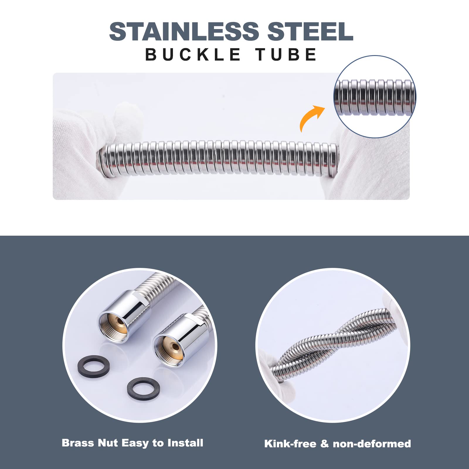 IVIGA flexible stainless steel hose supports easy installation and longevity