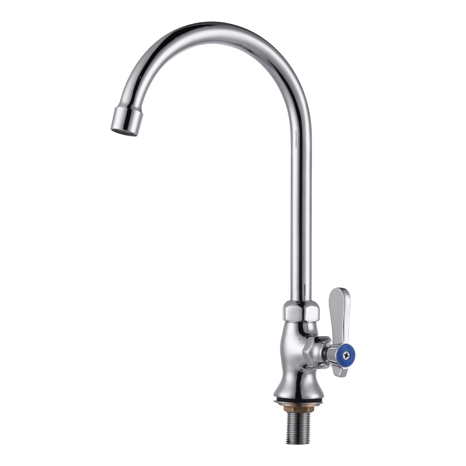 IVIGA single-hole cold-water faucet offers a compact, tidy setup for small kitchens.