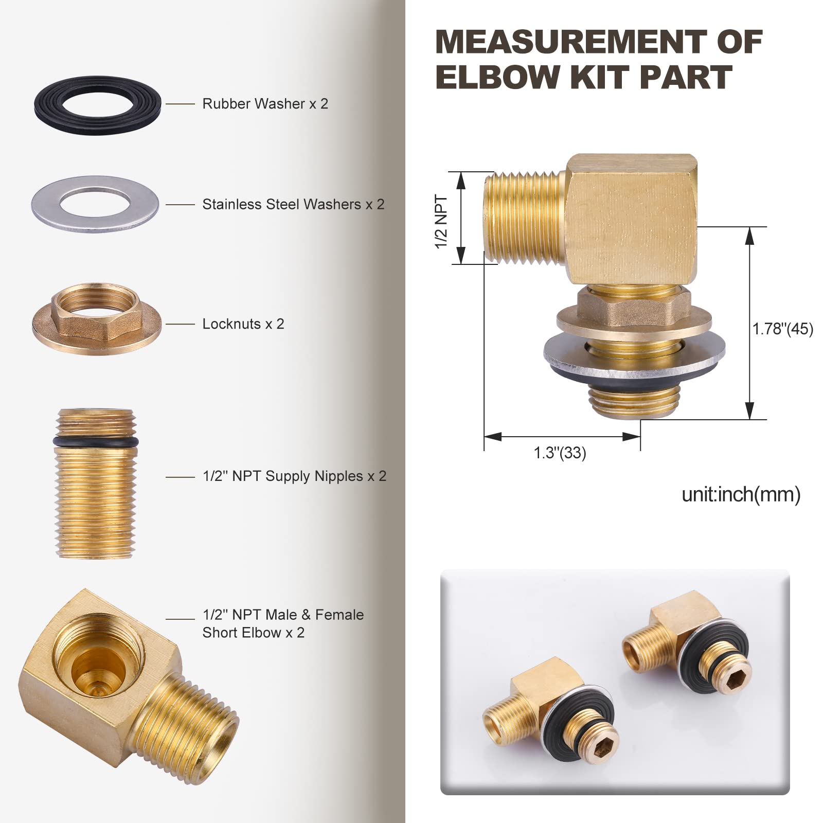 IVIGA stainless steel kit designed for commercial prep and utility sinks.