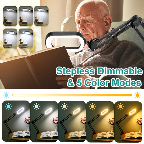 IVMAIE 5-color dimmable light tailors brightness for reading, coloring, and crafts.