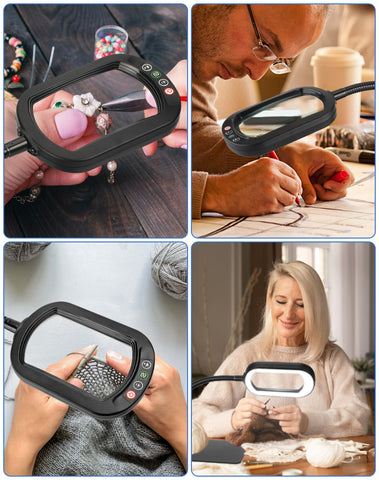 IVMAIE gift-ready magnifying lamp for seniors and hobbyists.