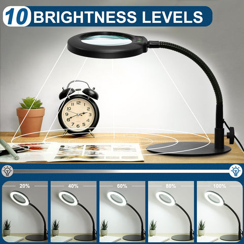 IVMAIE magnifier lamp with weighted base ensures stable operation.
