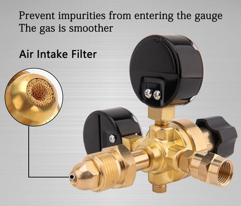 IVONNEY CGA580 regulator gauges are easy to read for 0 to 4500 PSI.
