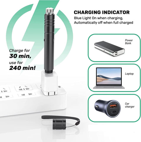 IVVTRYI green laser pointer USB charging port for easy recharging