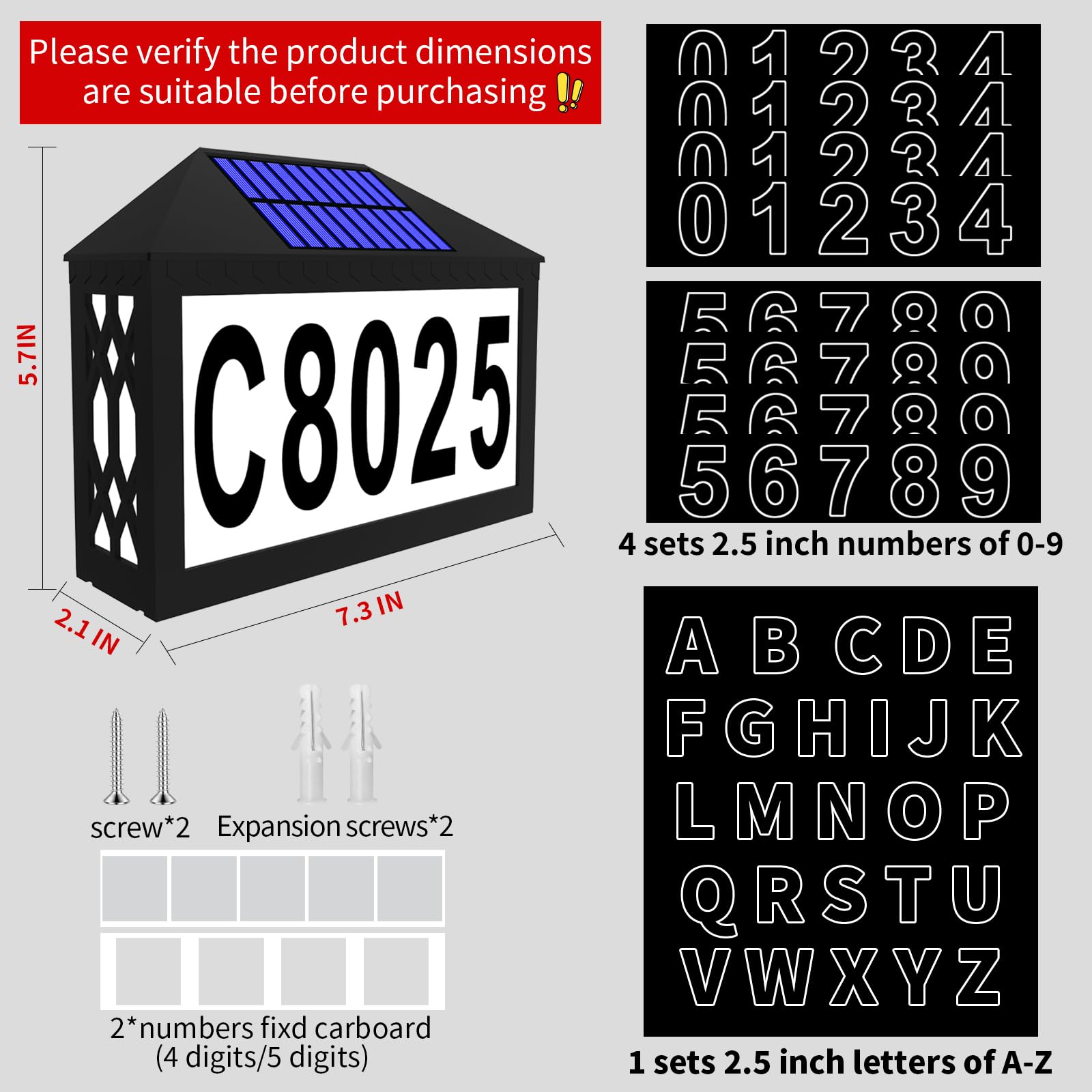 IVWVI address sign LED visibility at night helps deliveries and visitors.