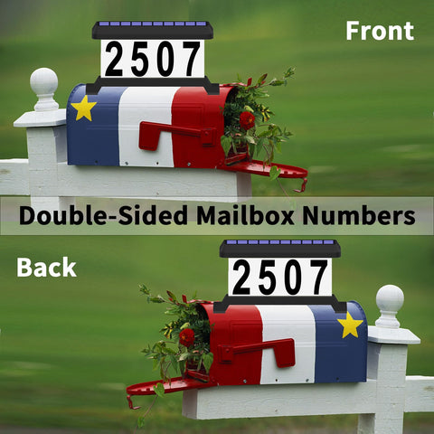 IVWVI mailbox numbers with remote control color modes for personalized lighting.