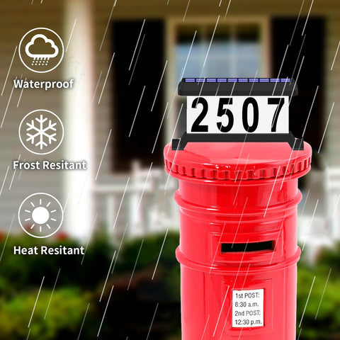 IVWVI waterproof address sign withstands rain and snow for outdoor use.