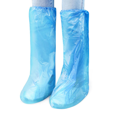 IwIeIaIrI blue disposable shoe covers protecting footwear on rainy days and keeping floors clean