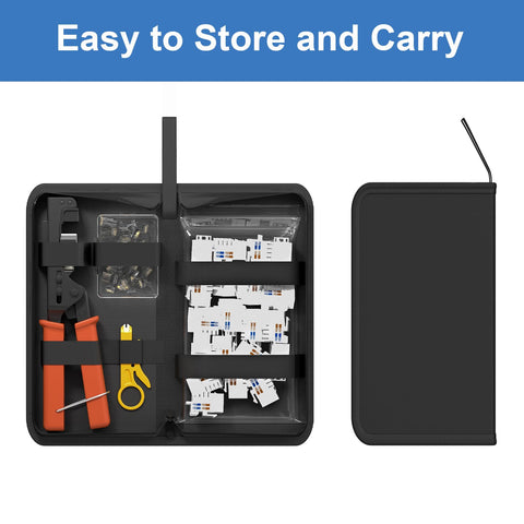 Ergonomic one-handed operation design for keystone terminations.