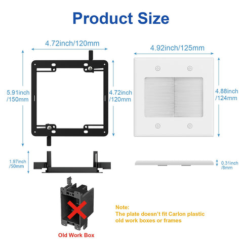 iwillink wall plate hides messy cables in living room and office.