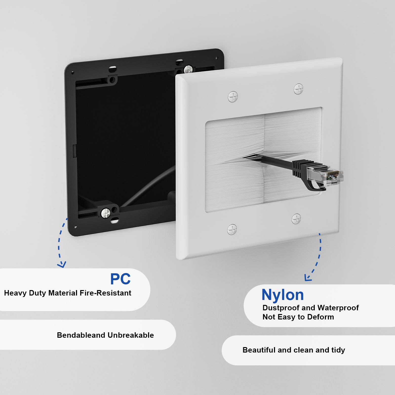 iwillink wall plate fits drywall thickness 5.5 to 20 mm.