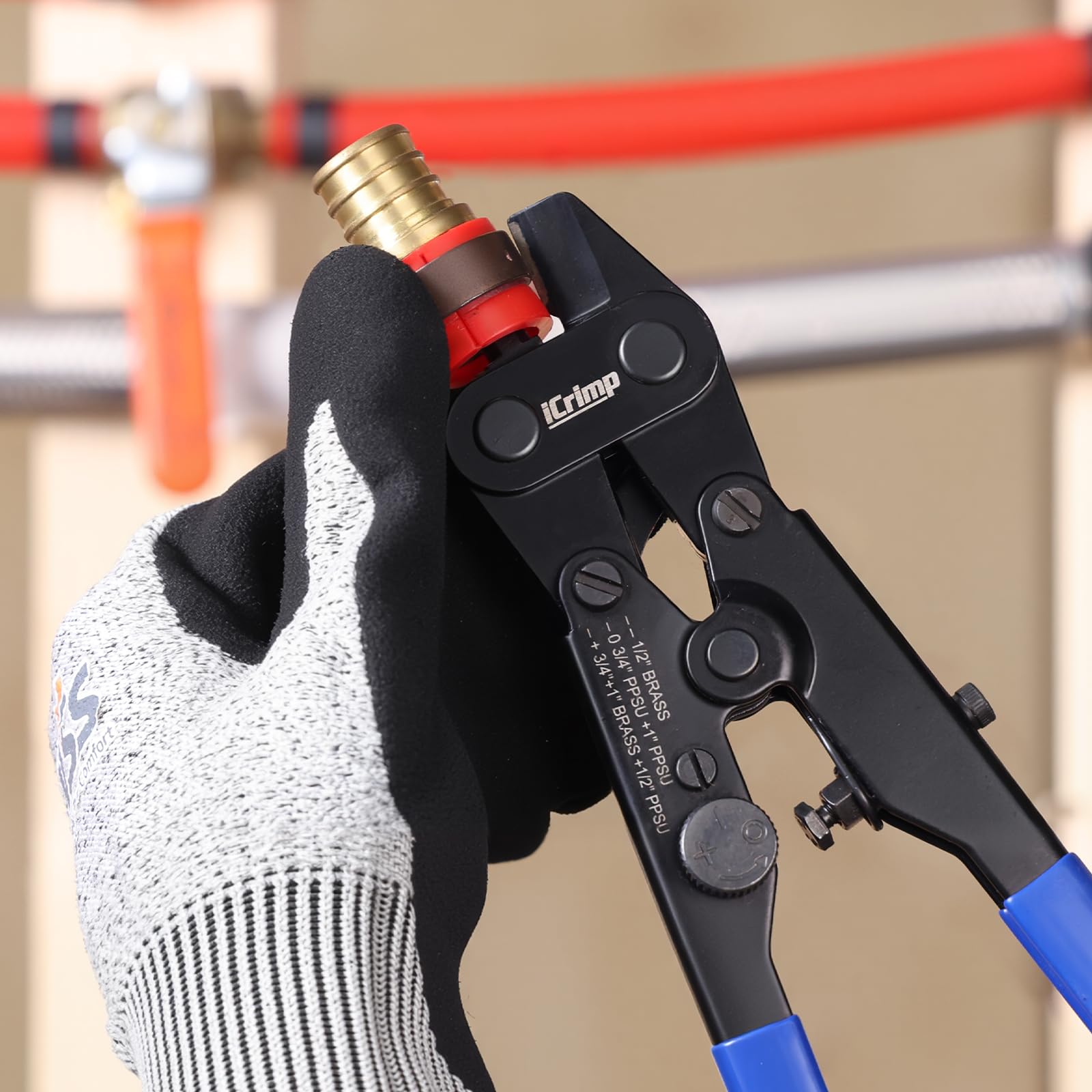 IWISS tool ideal for PEX connections and copper ring removal tasks.