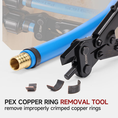 Crimp tool in action delivering sturdy copper ring crimps