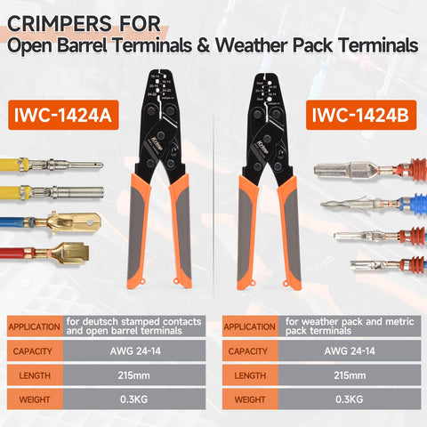 Deutsch connector kit with removal tools for clean depins and secure terminations.