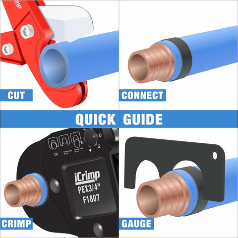 Go/No-Go gauge included with IWISS iCrimp for quick checks