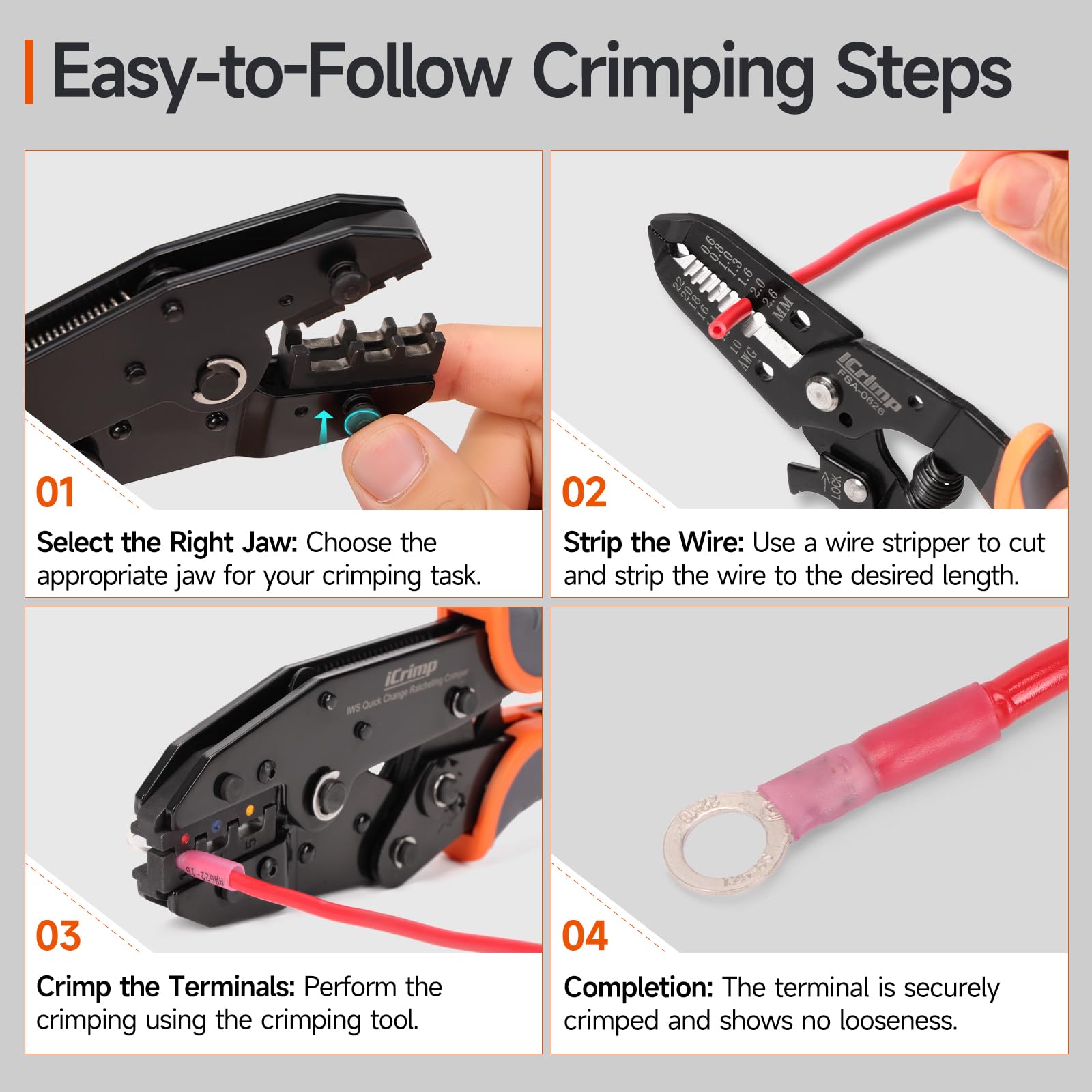 IWISS iCrimp non-insulated terminals and ferrules for secure connections