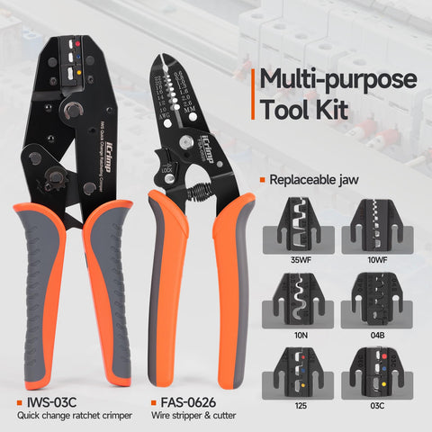 IWISS iCrimp quick exchange jaws enabling fast jaw swaps