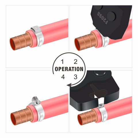IWISS ICP-PC01 clamps size range 3/8 to 1 in.