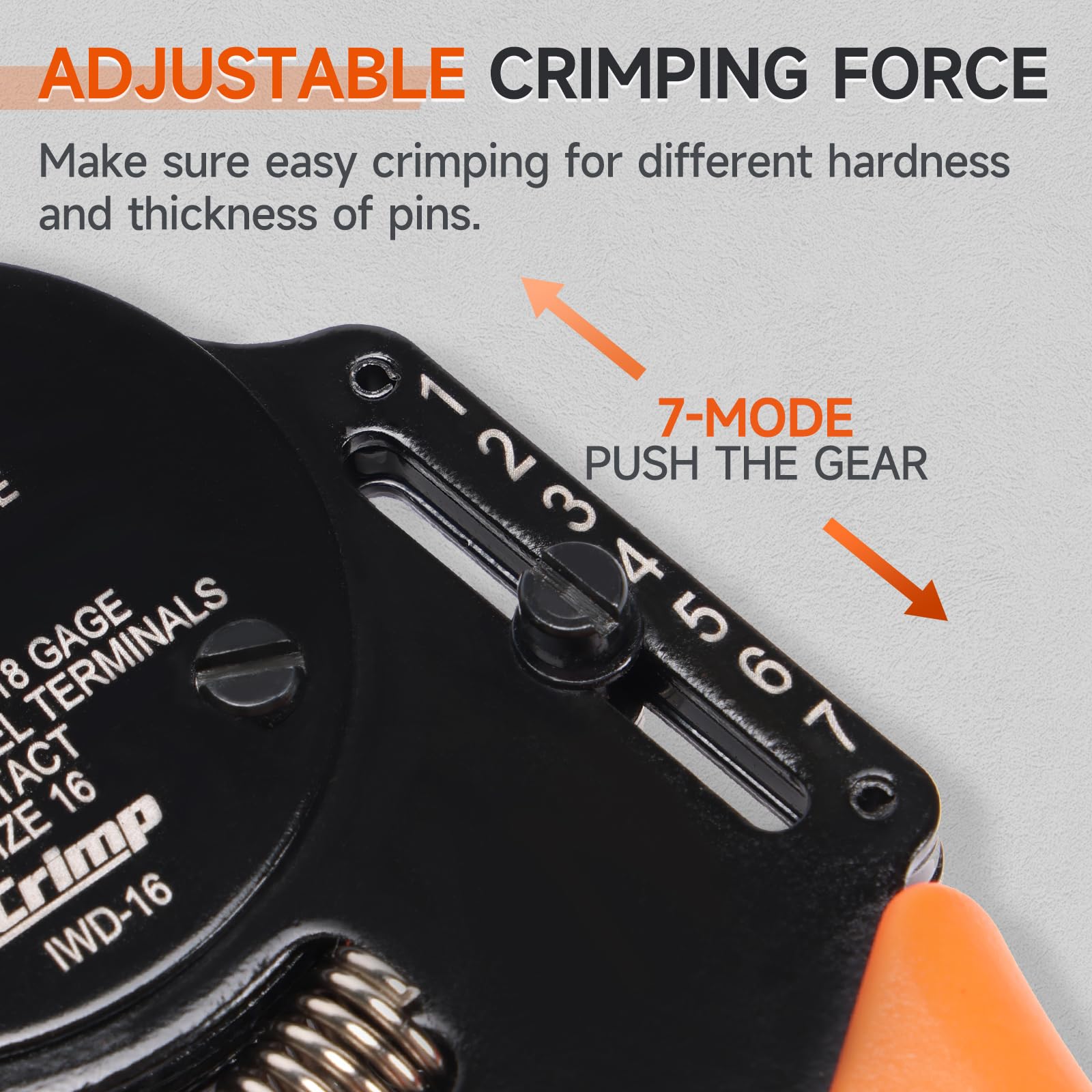 IWISS iCrimp designed for 14-18 gauge terminals yields clean terminations