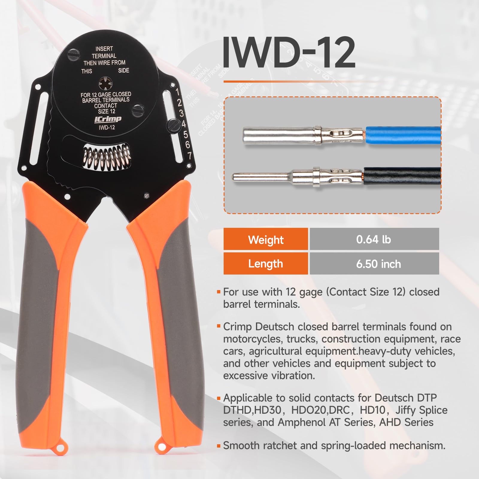 IWISS iCrimp 8-impression dial enables consistent terminal crimps