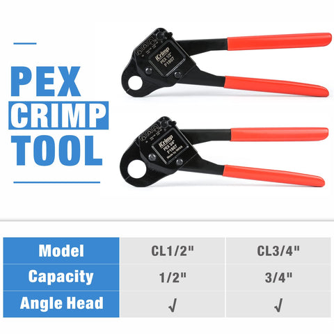Close up of IWISS iCrimp angle head for precise crimps