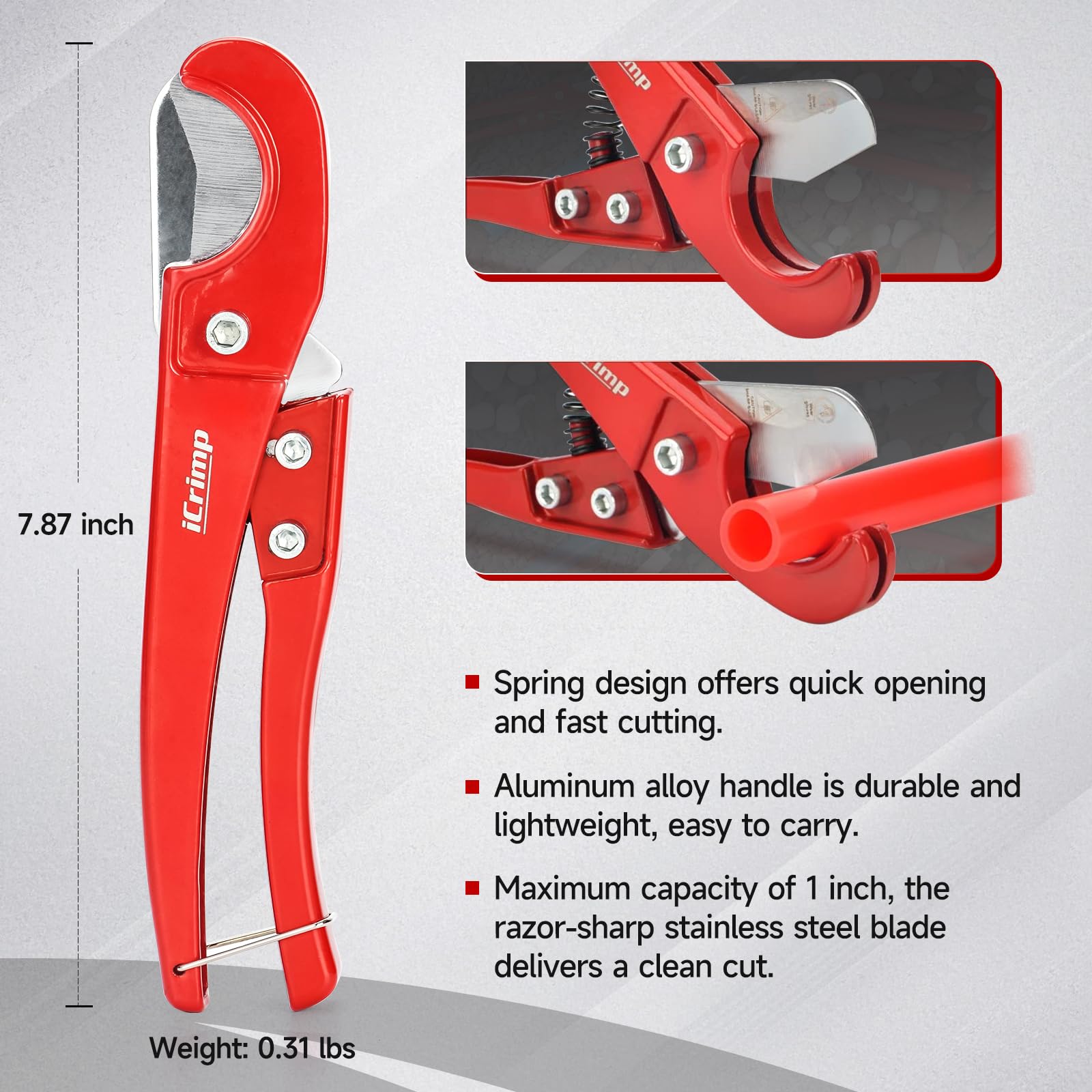 IWISS iCrimp angled head reaches tight spaces for easier assembly