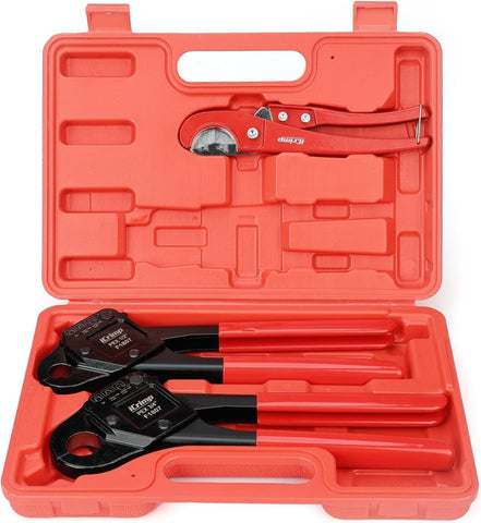 IWISS iCrimp angle PEX tool with angled head for tight-space crimping
