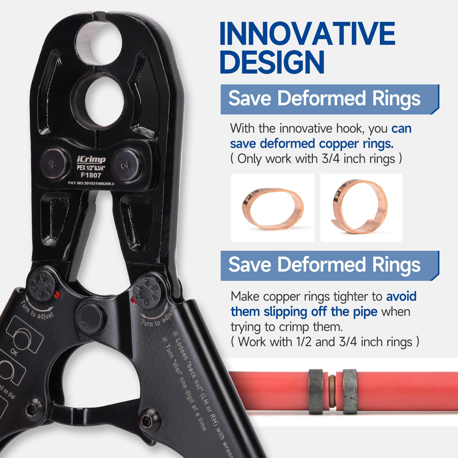 ASTM F1807-compliant IWISS iCrimp kit for reliable PEX connections