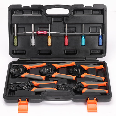 IWISS iCrimp closed barrel crimp tool in action for secure automotive connections.