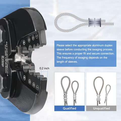 IWISS iCrimp used for clotheslines and marine rigging projects