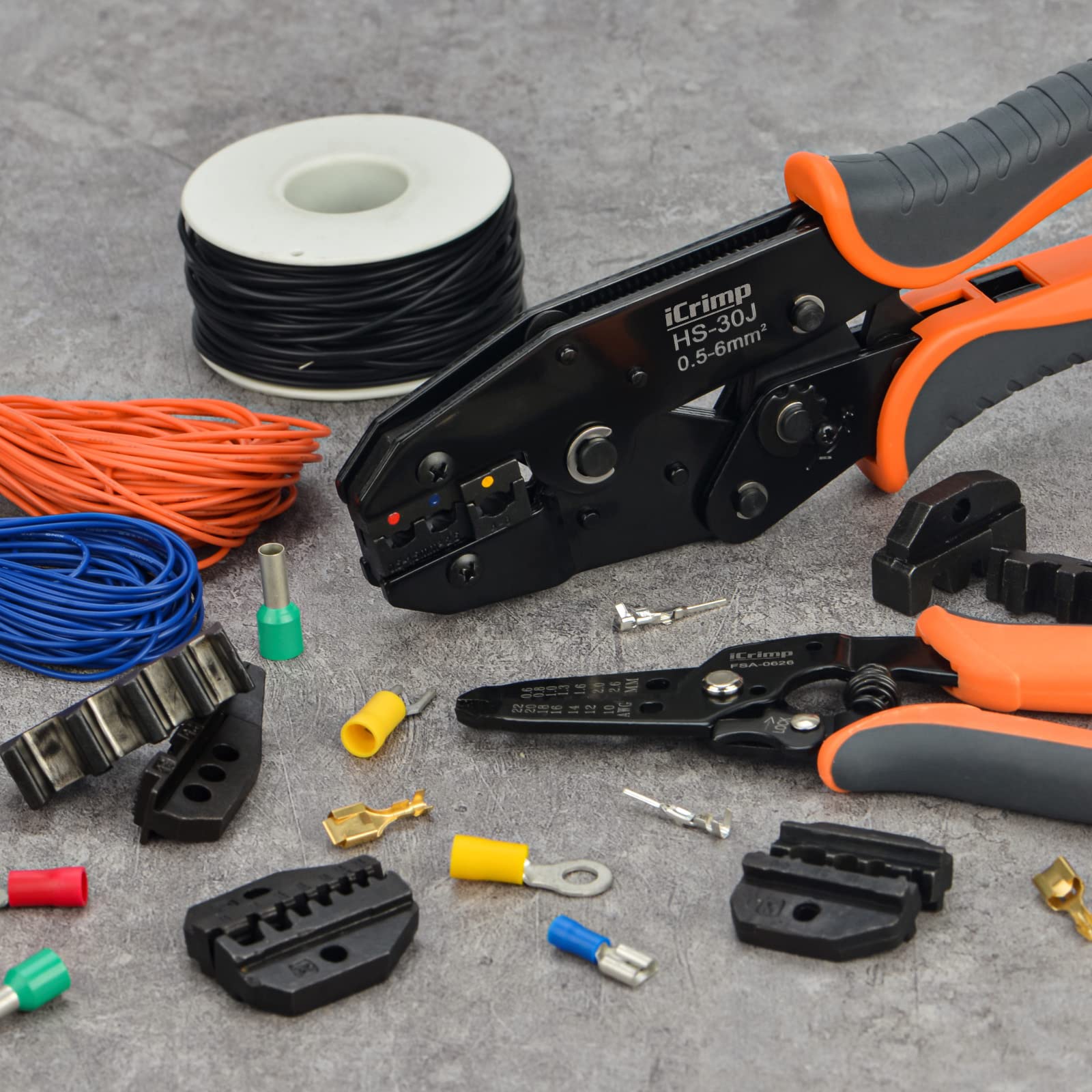 Compact, portable tool kit for on-site use.