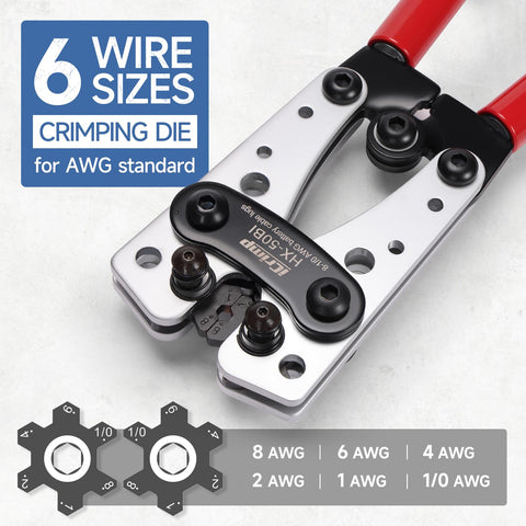 IWISS iCrimp embossed AWG label after crimp for quick verification