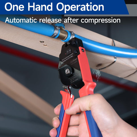 IWISS iCrimp ergonomic handle reducing fatigue during work