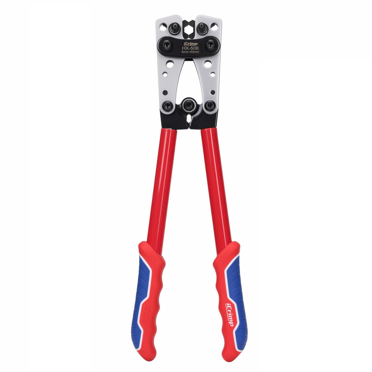 IWISS iCrimp ergonomic handle for comfortable battery terminal work