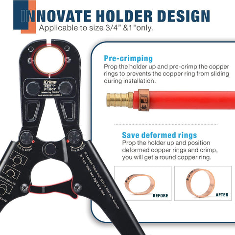 IWISS iCrimp F1807 PEX cutter compatibility for fast connections