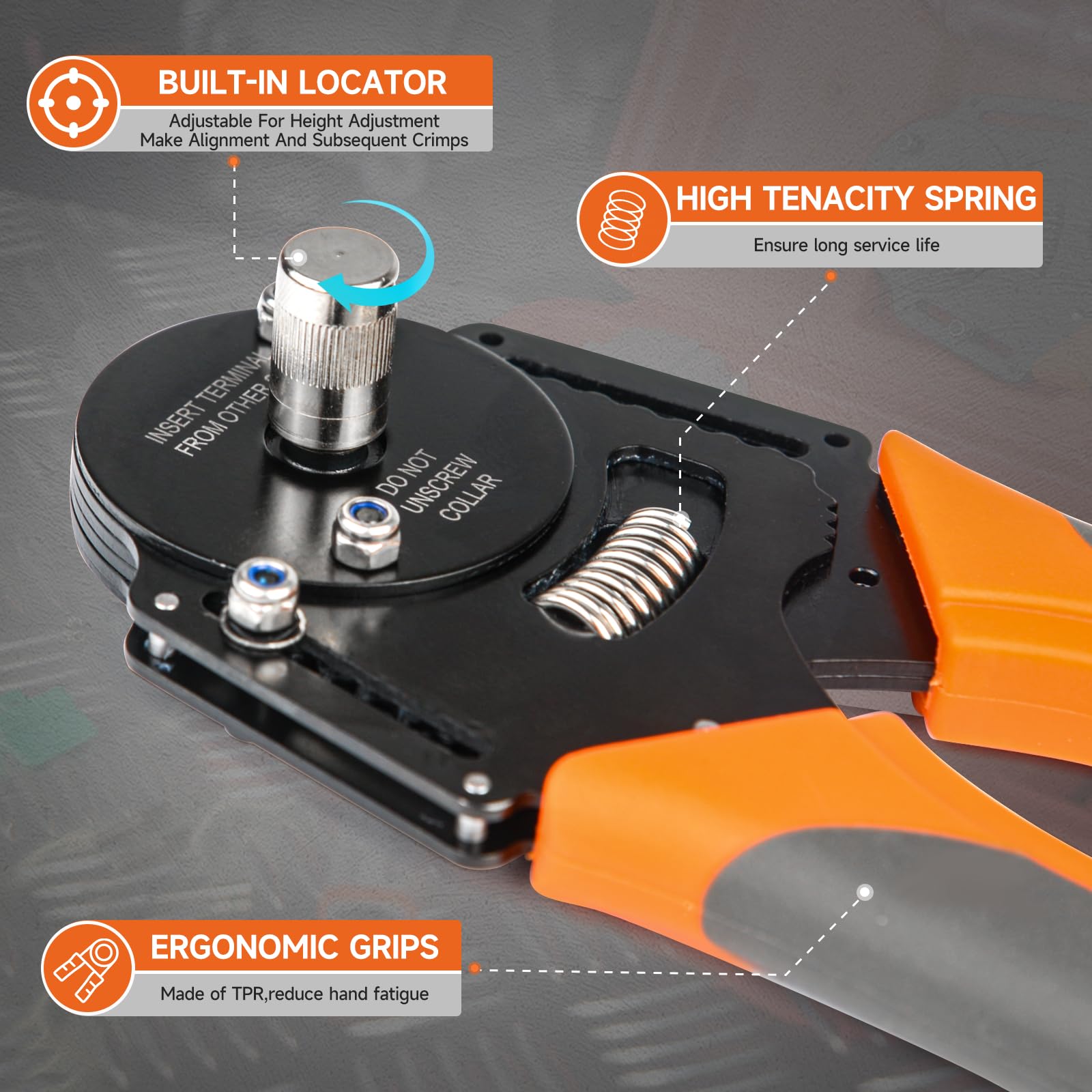 Compatible with Deutsch and Amphenol 12 gauge closed-barrel terminals