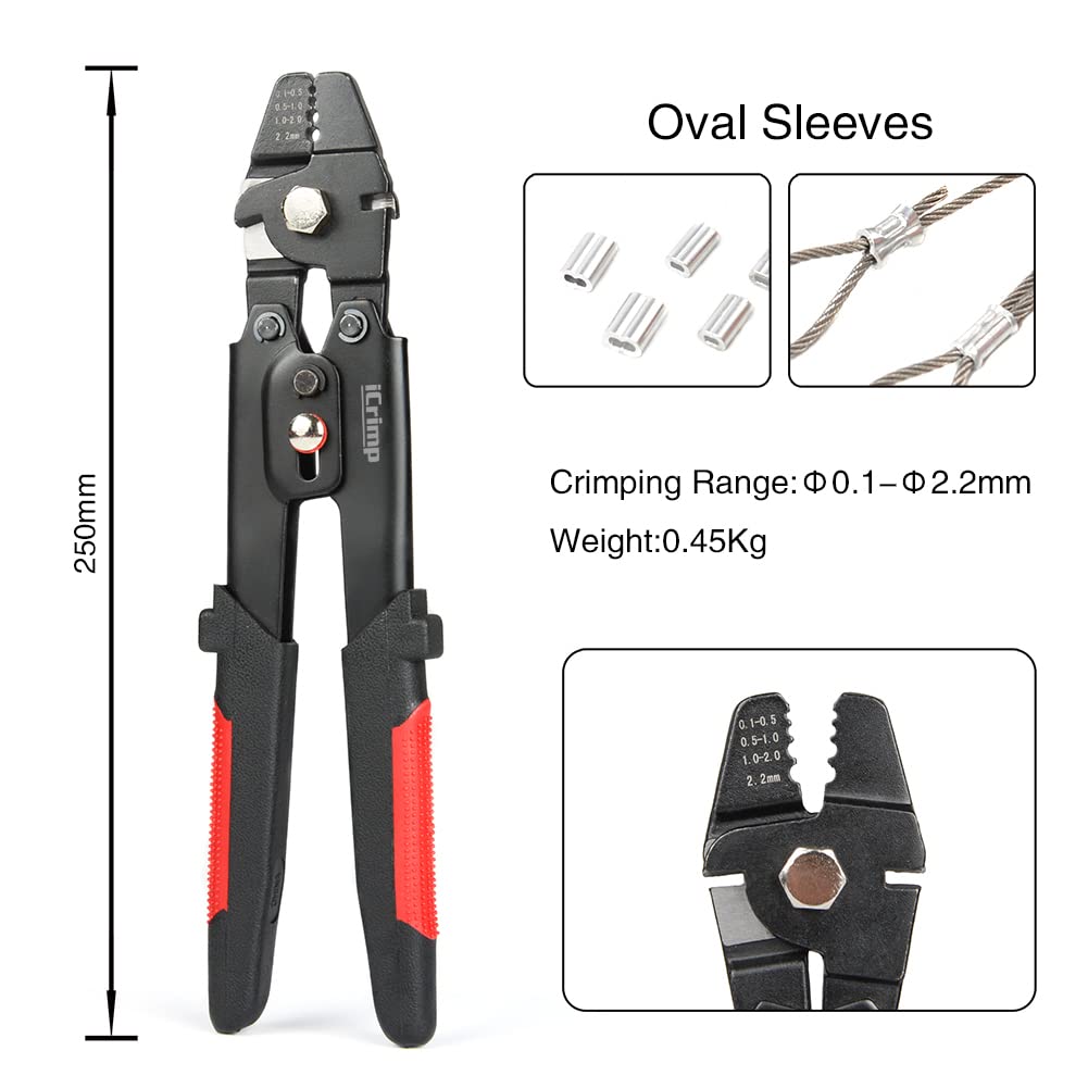 IWISS iCrimp four-position crimping guide for copper or aluminum sleeves