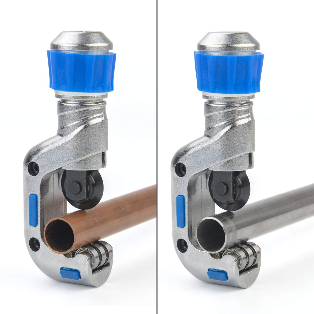 IWISS iCrimp in-use cutting copper with clean burr-free results.