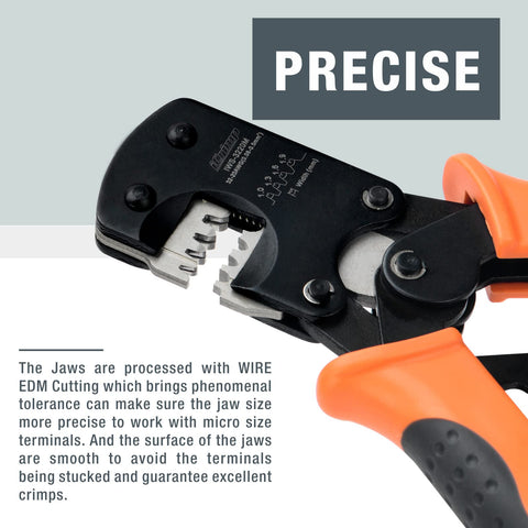 Parallel crimping action of IWISS IWS-3220M for stable connections