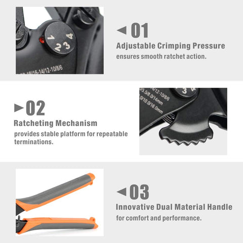 IWISS iCrimp ergonomic handle shot demonstrating comfortable grip during use
