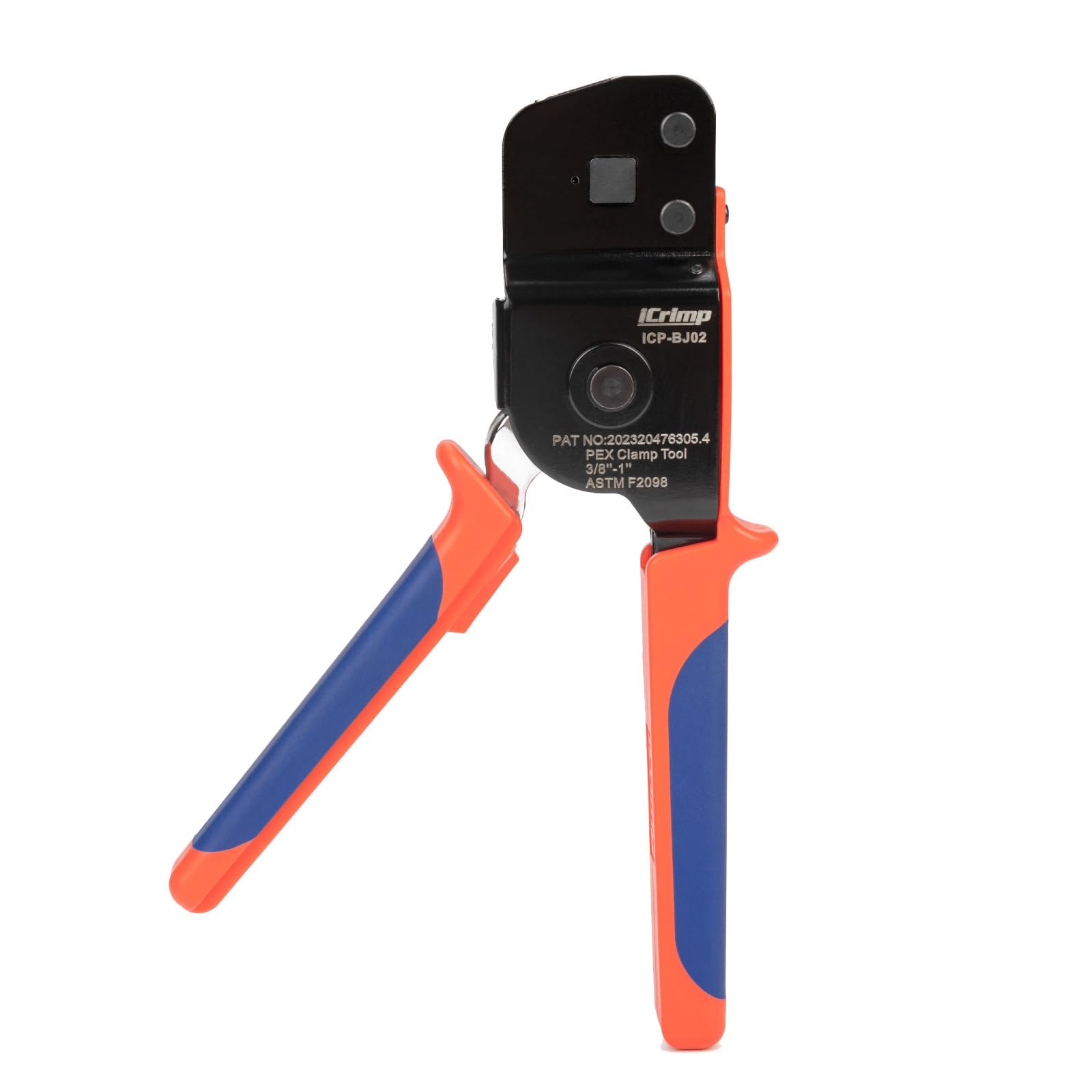 IWISS iCrimp tool jaws close-up for secure clamp crimping and reliable connections