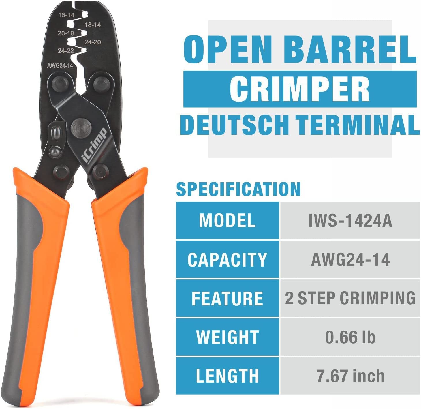 Close-up shows open barrel crimping stations for consistent results.
