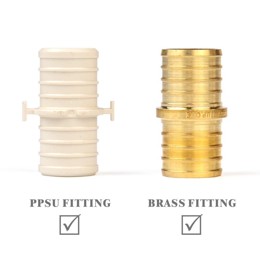 Compatibility with brass and PPSU fittings shown for the IWISS iCrimp 1210C.