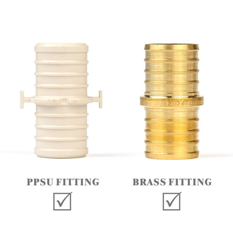Compatibility with brass and PPSU fittings shown for the IWISS iCrimp 1210C.