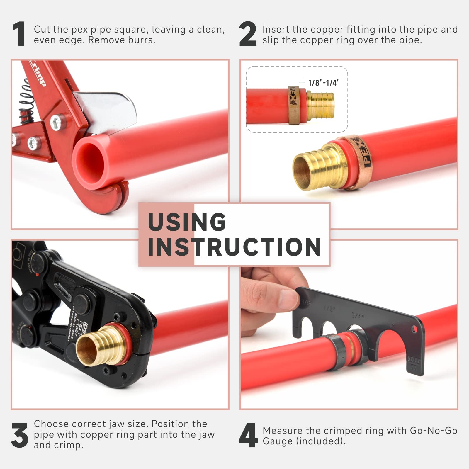 Comfort grip handles on the IWISS iCrimp PEX tool