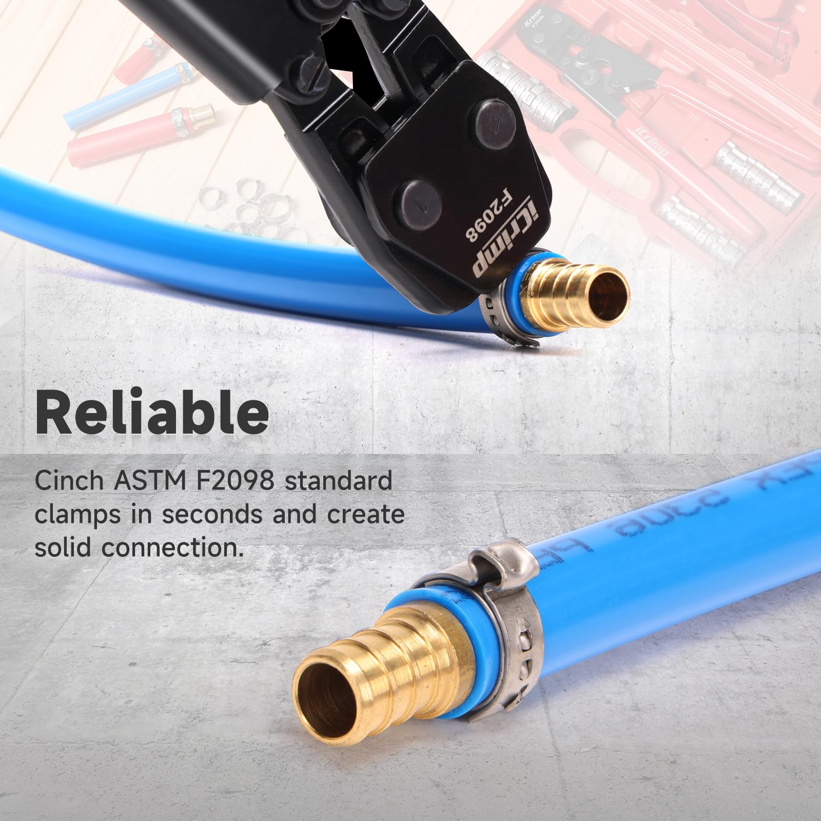 IWISS iCrimp PEX cutter tool delivering clean, precise cuts.