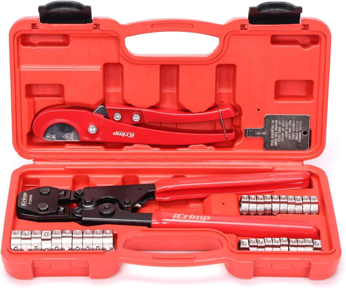 IWISS iCrimp PEX tool kit ready for durable clamp cinching