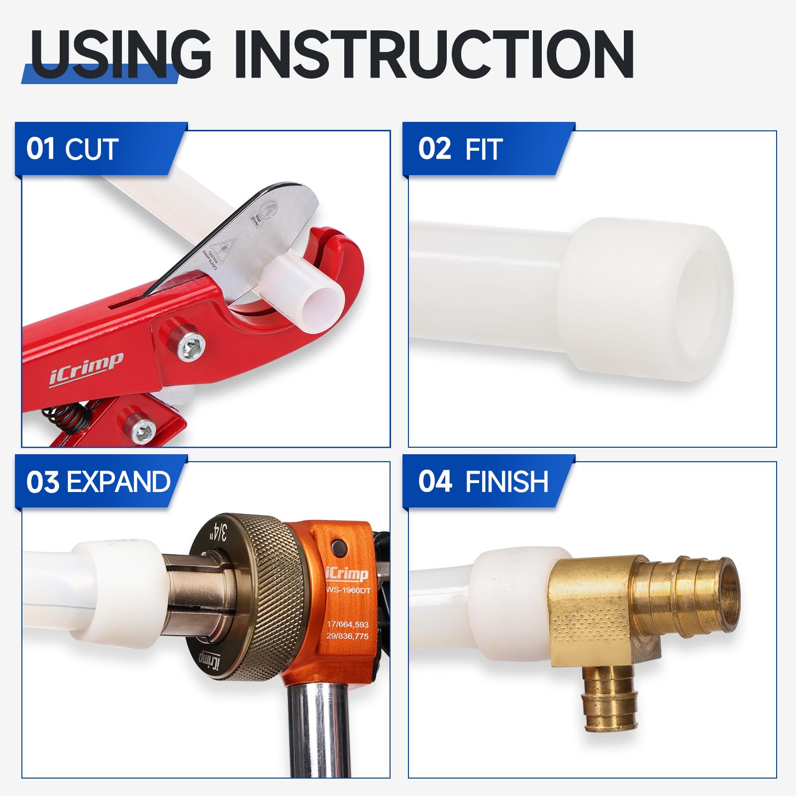 IWISS iCrimp retractable handle improves leverage and control