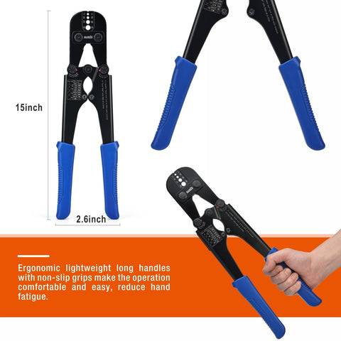 IWISS iCrimp tool high-carbon steel jaw delivers tight crimps.