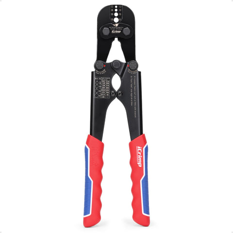 IWISS iCrimp tool demonstrates four crimping positions for flexible rope work